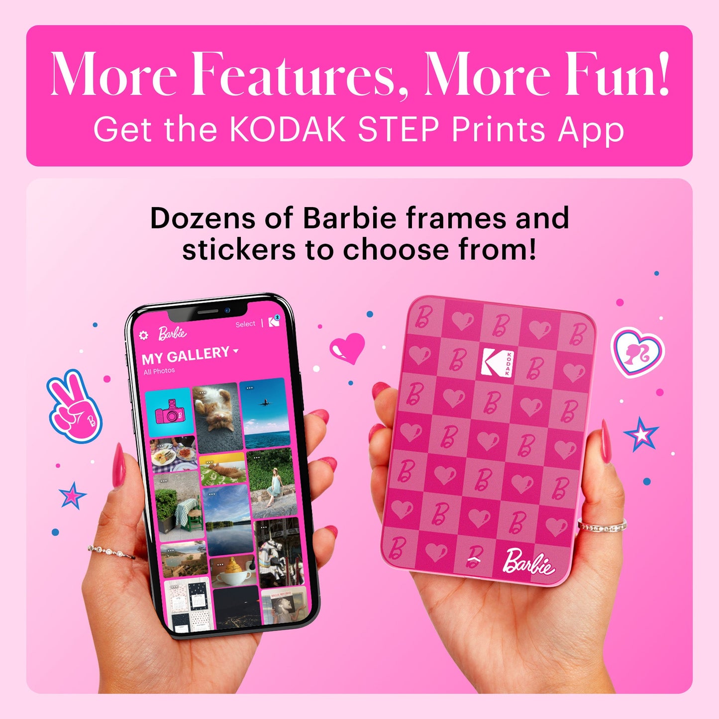 Barbie x Kodak Step Slim Wireless Instant Portable Photo Printer Iconic Style