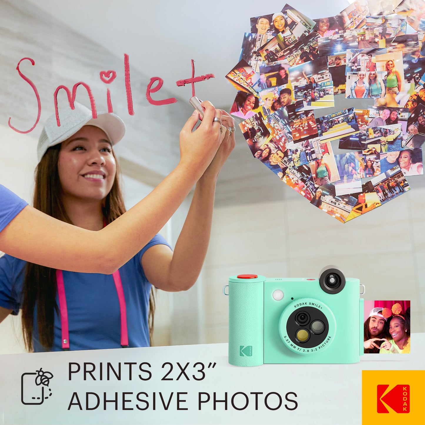 KODAK Smile+ Wireless Digital Instant Print Camera with Effect-changing Lens - Green