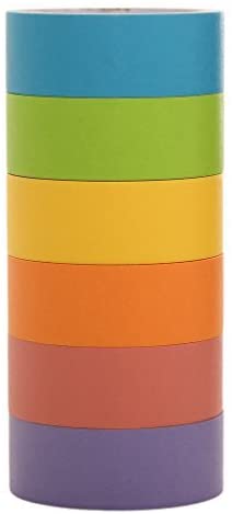 Washi Tape Set with Full Rainbow Of Pastel Colors