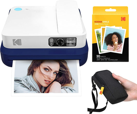 KODAK Classic Digital Instant Camera with Bluetooth (Blue) Starter Kit