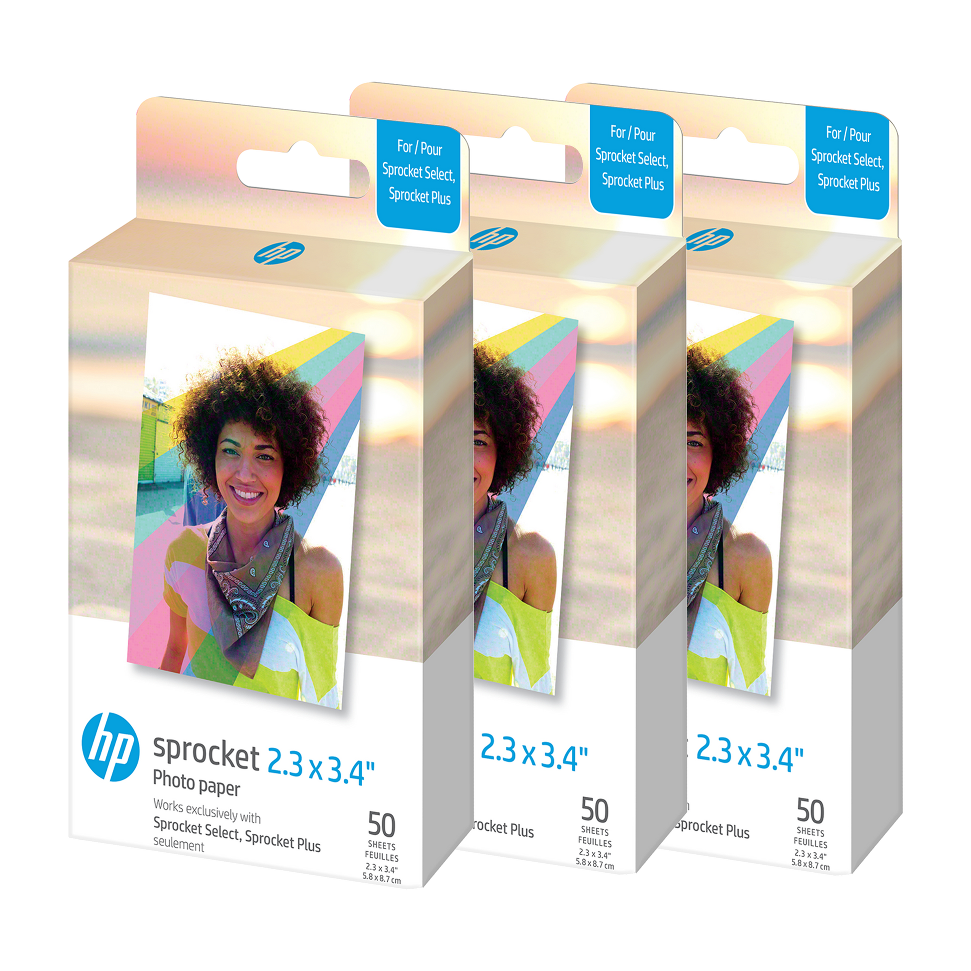 HP 2.3"x3.4"  Zink instant Photo Paper (150 Pack) Compatible with HP Sprocket Select Printers hpsprocket