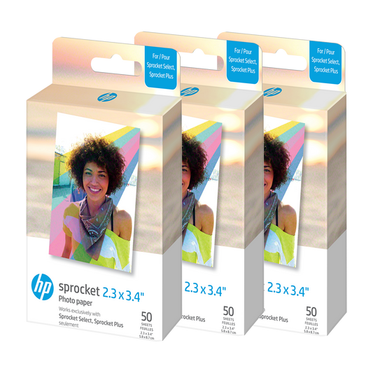 HP 2.3"x3.4"  Zink instant Photo Paper (150 Pack) Compatible with HP Sprocket Select Printers hpsprocket