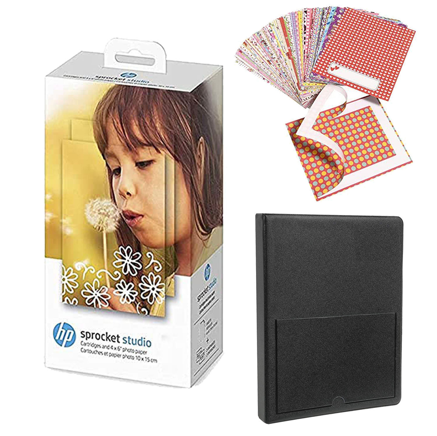 HP Sprocket Studio 4x6" Photo Paper & Cartridges Starter Bundle Sprocket Printers