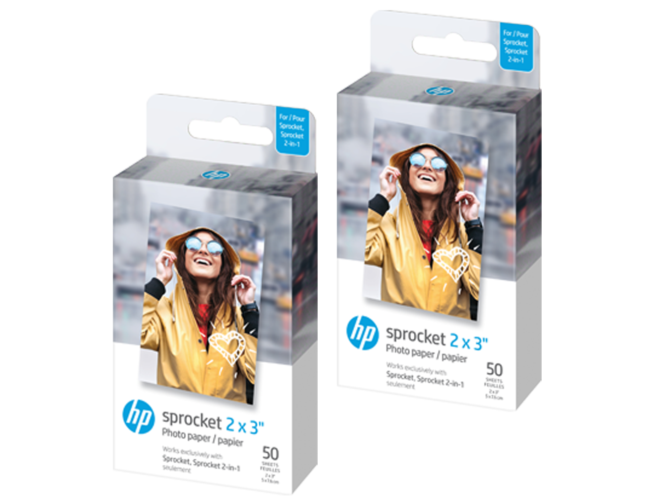 HP Sprocket 2x3" Zink Sticky Back Photo Paper (100 Sheets) Compatible with HP Sprocket Photo Printers Sprocket Printers