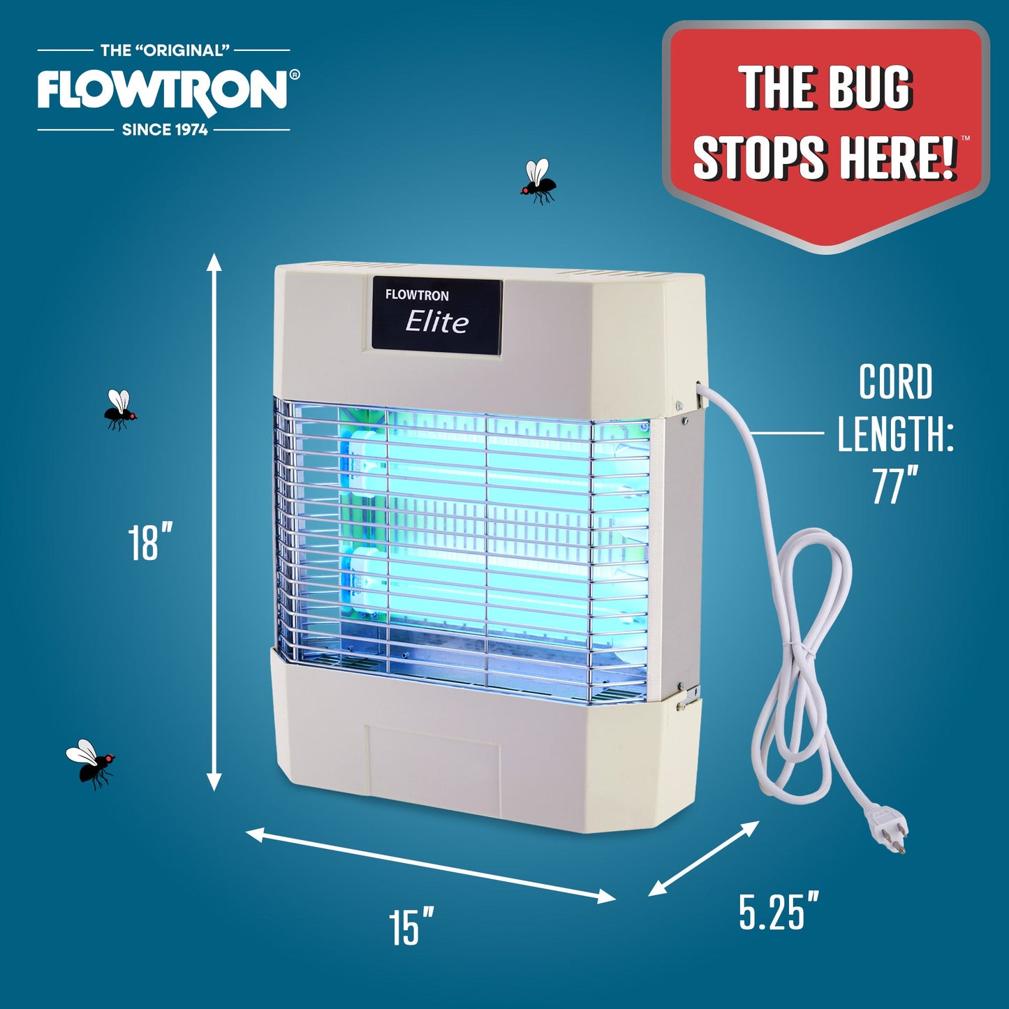 Flowtron 80W Indoor Stun Fly Killer, 1200 sq.ft coverage