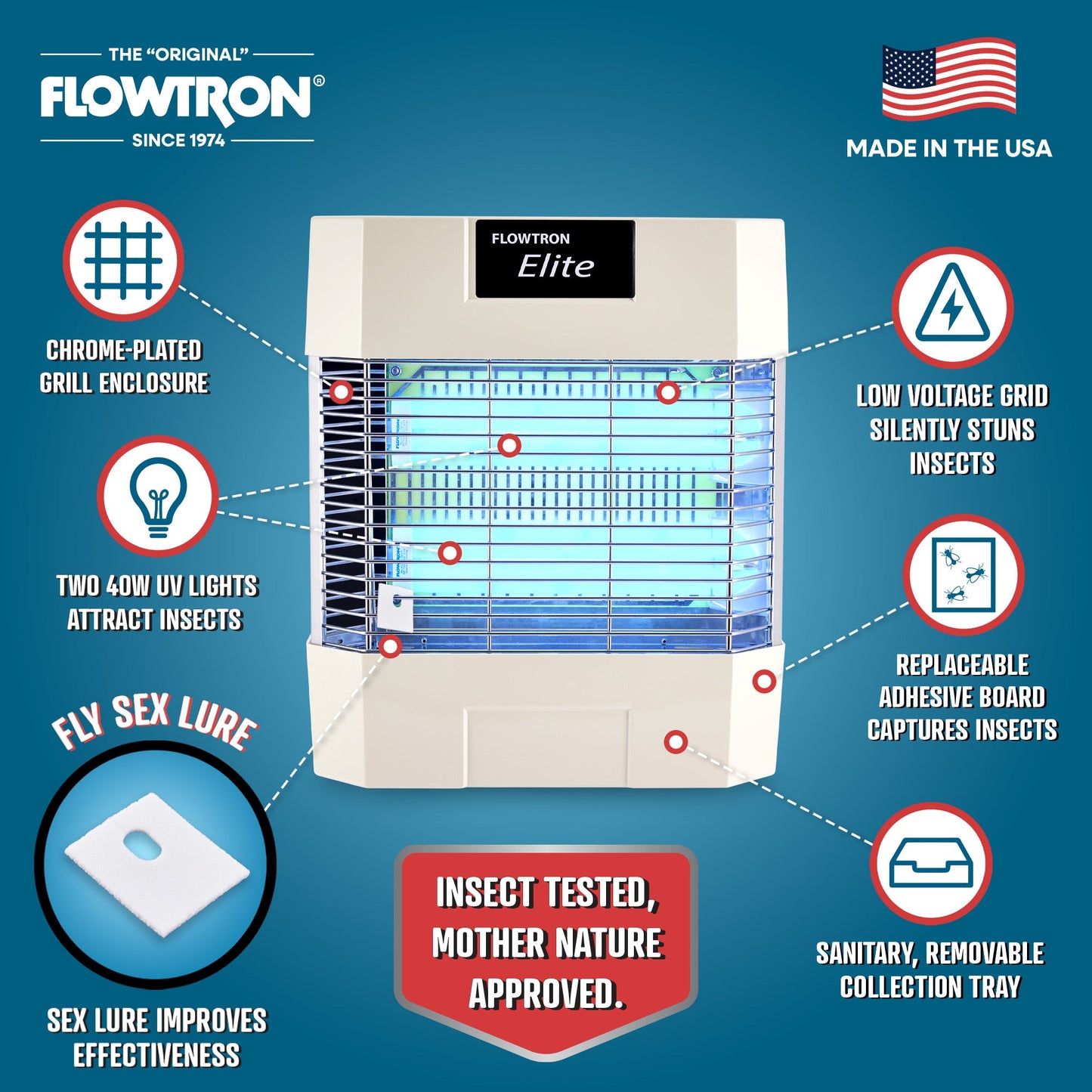 Flowtron 80W Indoor Stun Fly Killer, 1200 sq.ft coverage