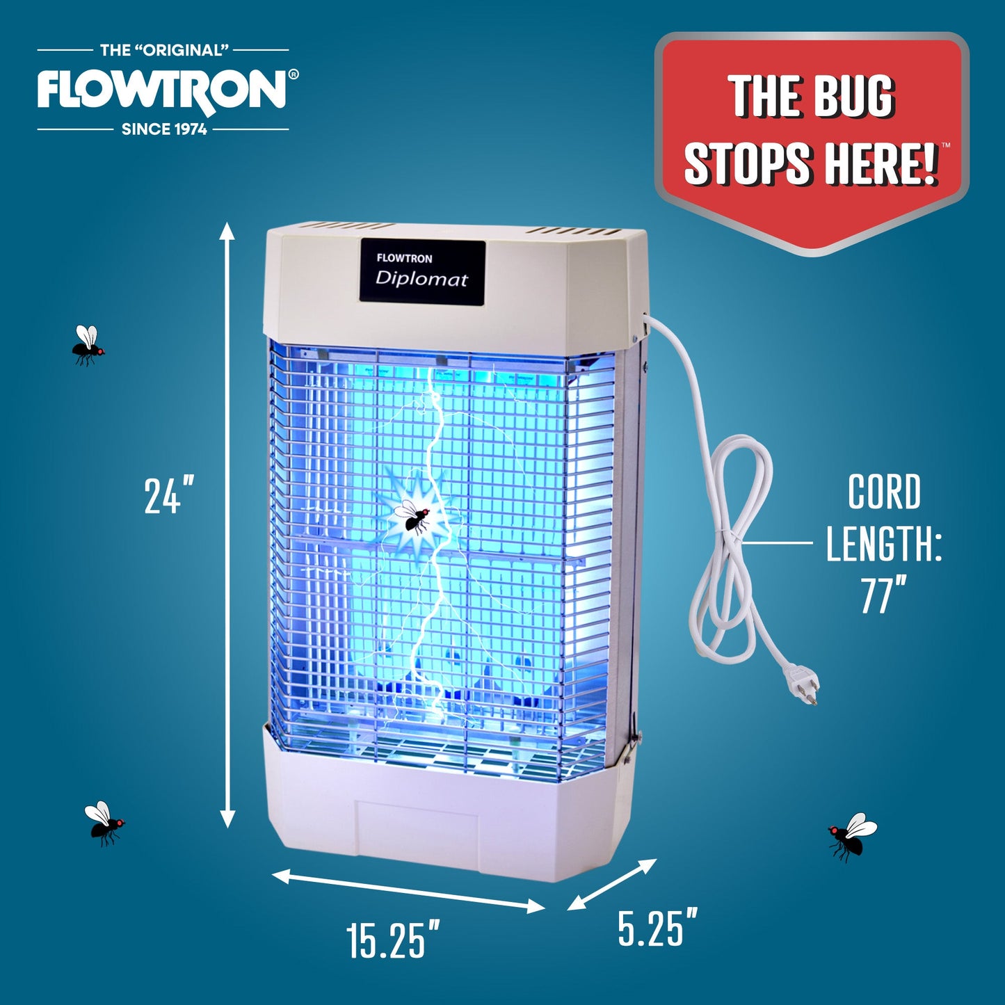 Flowtron 120W Indoor Commercial Bug Zapper, 2000 sq.ft coverage