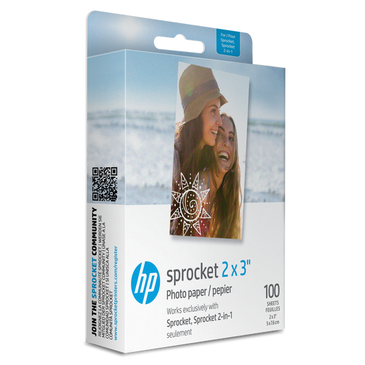 HP Sprocket 2"x3" Premium Zink Sticky Back Photo Paper (100 Sheets) hpsprocket