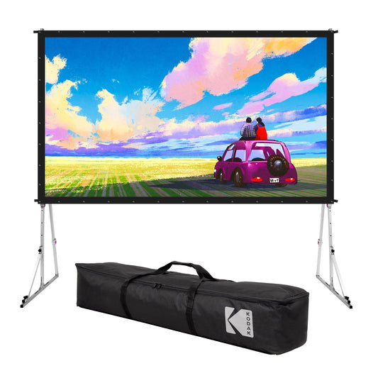 KODAK Portable Projection Screen with Foldable Legs and Front/Rear Projection