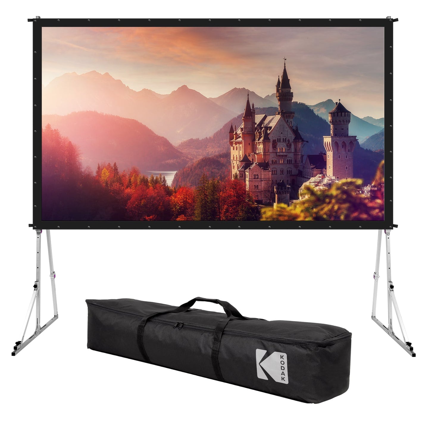 KODAK Portable Projection Screen with Foldable Legs and Front/Rear Projection