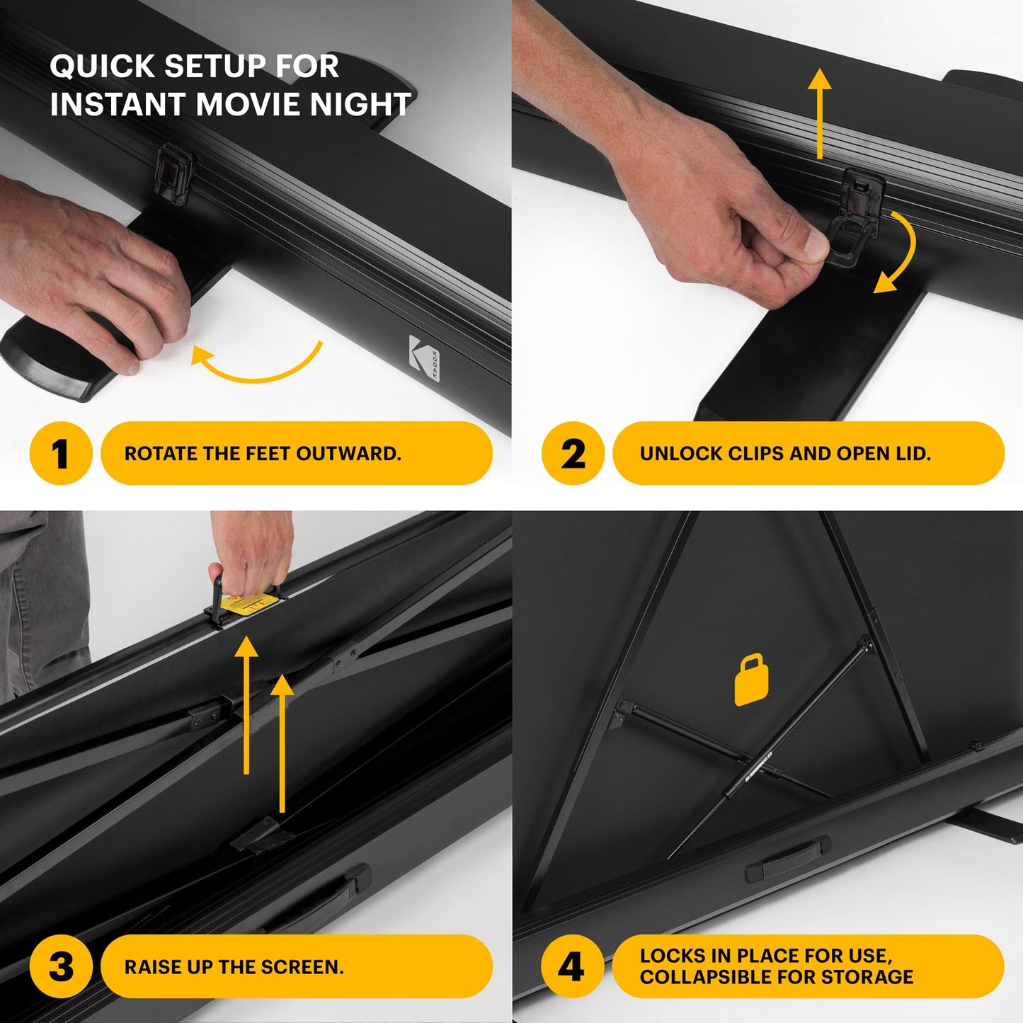 KODAK Instant Cinema 80" Pull Up Projection Screen