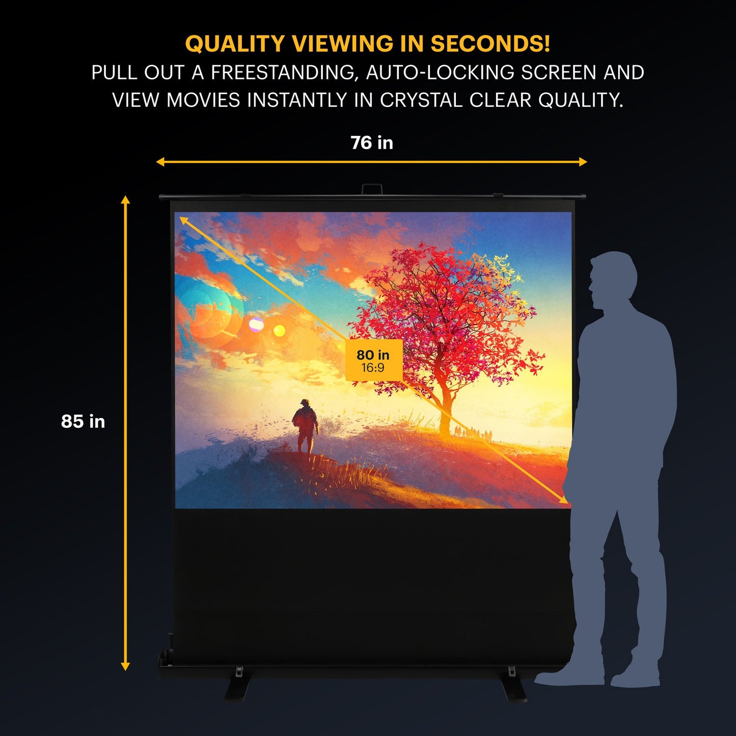 KODAK Instant Cinema 80" Pull Up Projection Screen