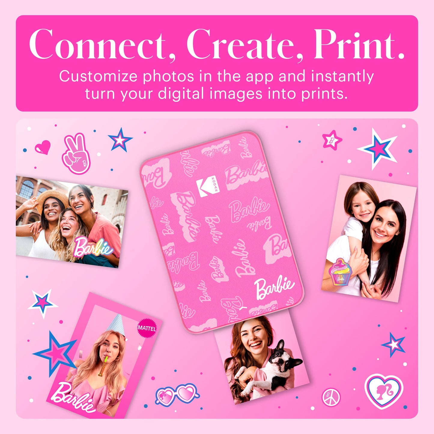 Barbie x Kodak Step Slim Wireless Instant Portable Photo Printer Signature Style