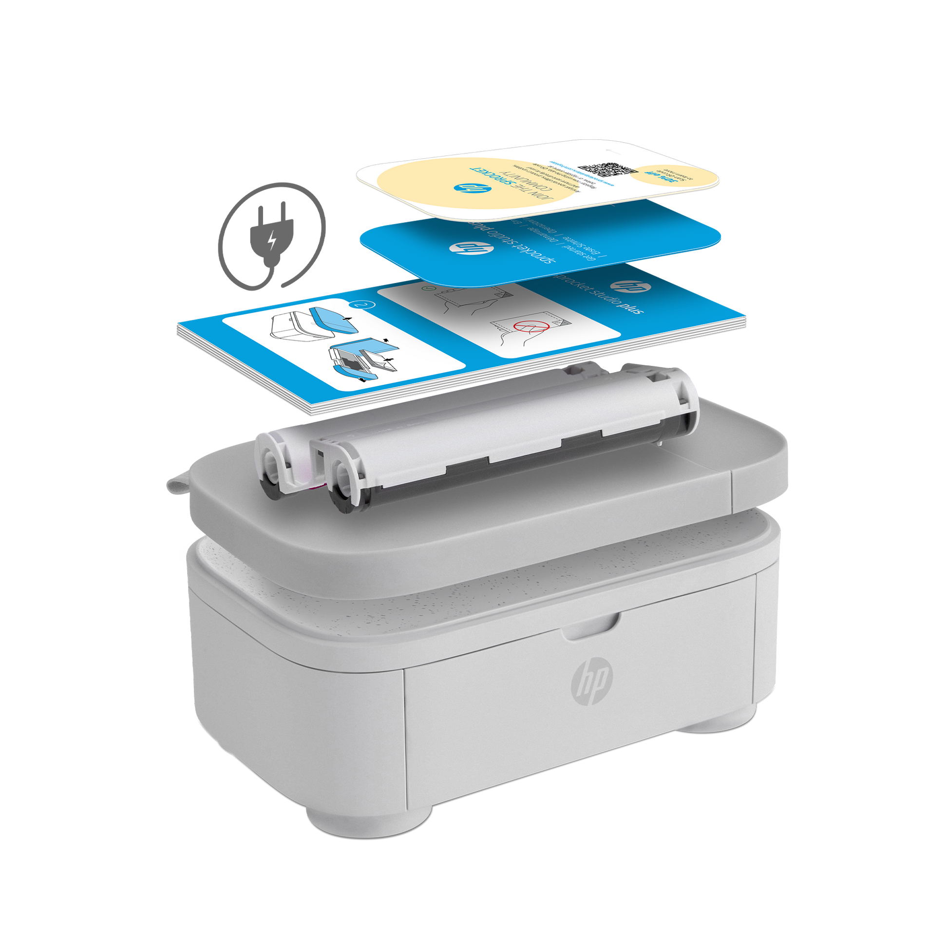 HP Sprocket Studio Plus Photo Printer -  Prints 4x6” Photos from Your iOS & Android Device Sprocket Printers